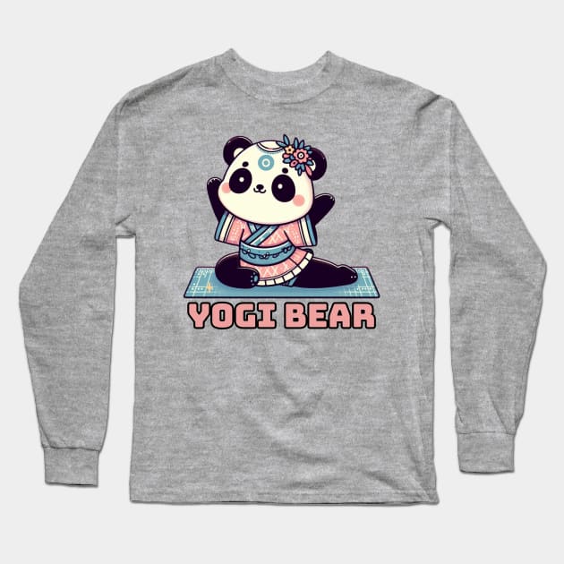 Panda Bear Yoga instructor Long Sleeve T-Shirt by Japanese Fever